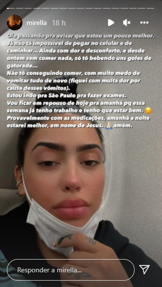 MC Mirella sofre crise de ansiedade e é internada