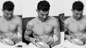 Após perda de filho gêmeo, Cristiano Ronaldo surge com recém-nascida em seu colo