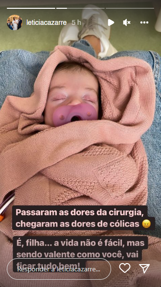 Filha de Juliano Cazarré sofre com novas dores