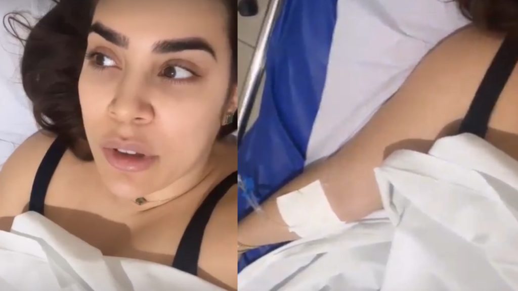 Com dor intensa no estômago, Naiara Azevedo foi hospitalizada