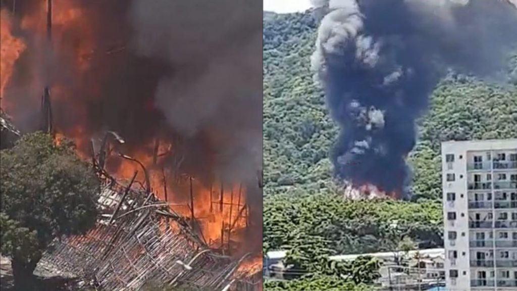 No Rio de Janeiro, incêndio atinge o Projac, estúdio da TV Globo