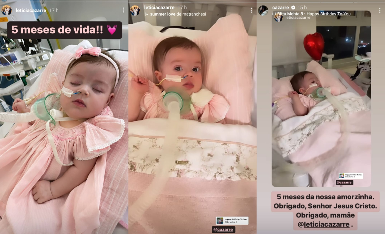 Juliano Cazarré celebra 5 meses de Maria Guilhermina e agradece: "Obrigado, Jesus"