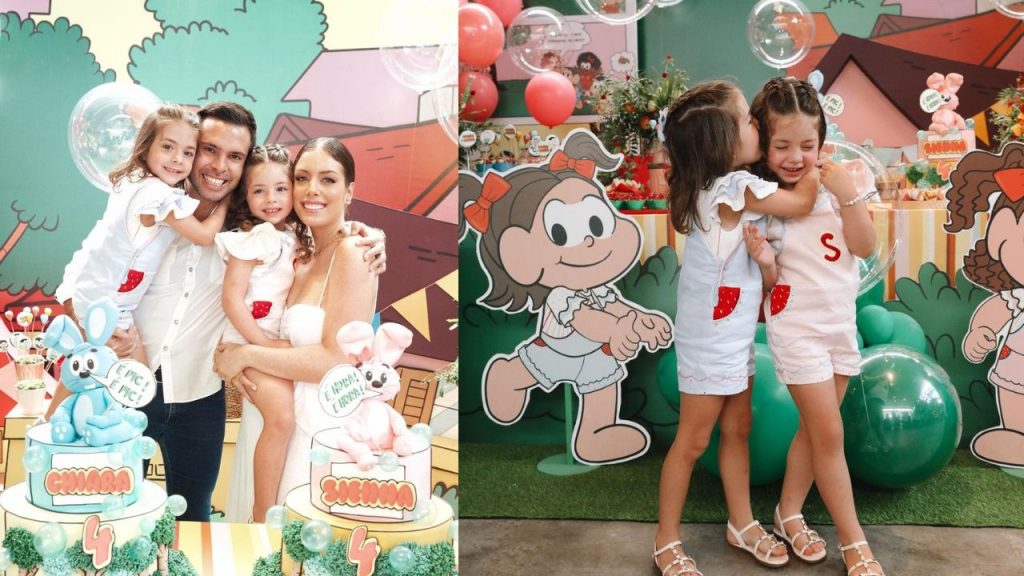 Fabiana Justus comemora 4 anos das filhas: "Ser a mãe de vocês é o maior presente"