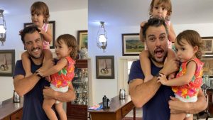 Em família: Joaquim Lopes compartilha registro de momento divertido com as filhas