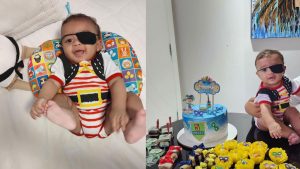 Viviane Araújo comemora 5 meses do filho com decoração especial