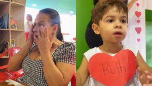 Em apresentação no Dia das Mães na escola, filho de Marília Mendonça emociona a avó
