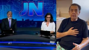 Ex-companheiros na TV Globo, âncoras do JN enviam recado a Faustão